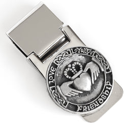 Irish Money Clip Irish Claddagh Money Clip Stainless Steel Hinged Money Clip Made by Our Maker-Partner in Co. Westmeath,