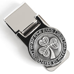 Irish Blessing Money Clip: Tarnish-Resistant Pewter