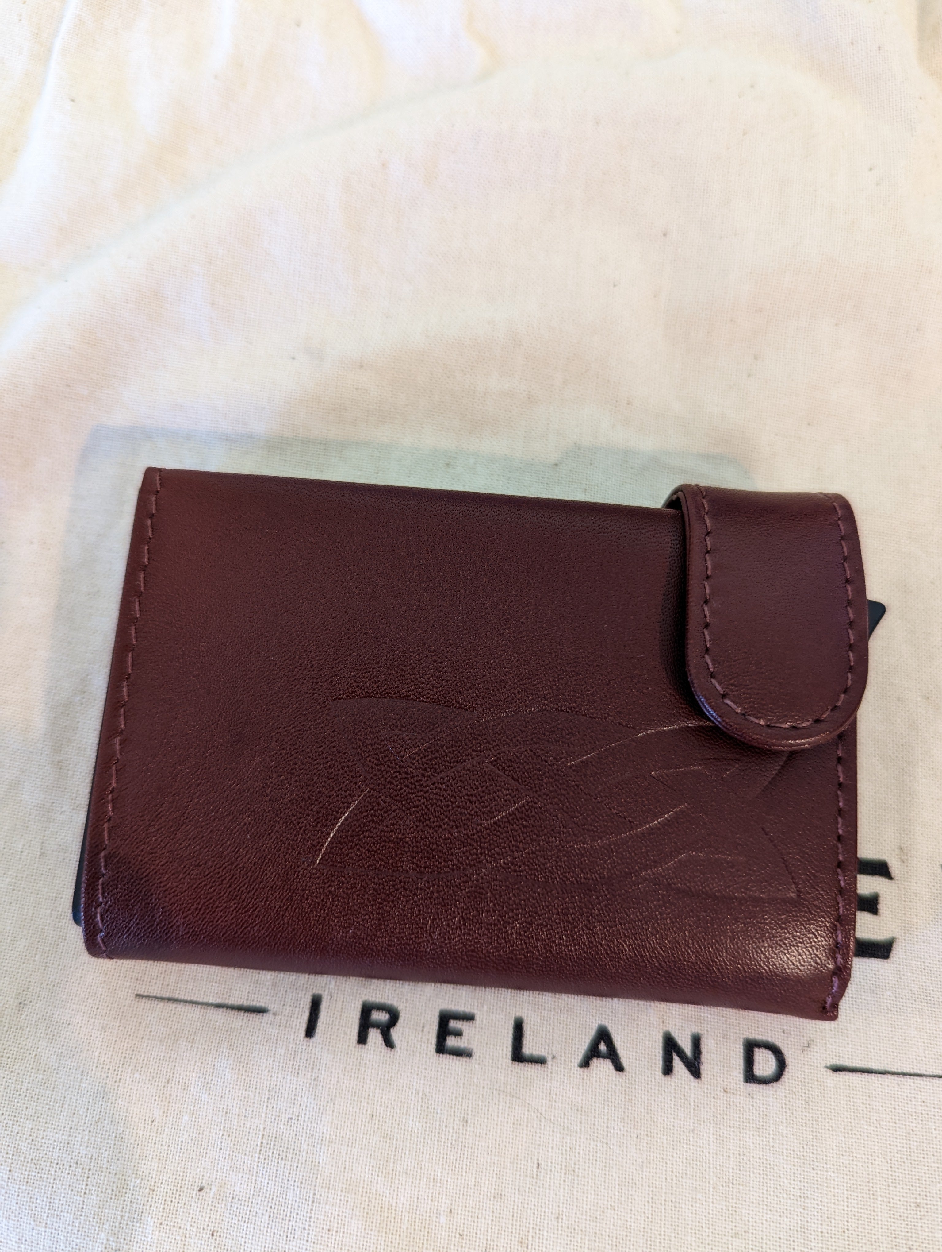 Leather Wallet RFID protected and secure handmade in Ireland -  keeps Credit Cards secure