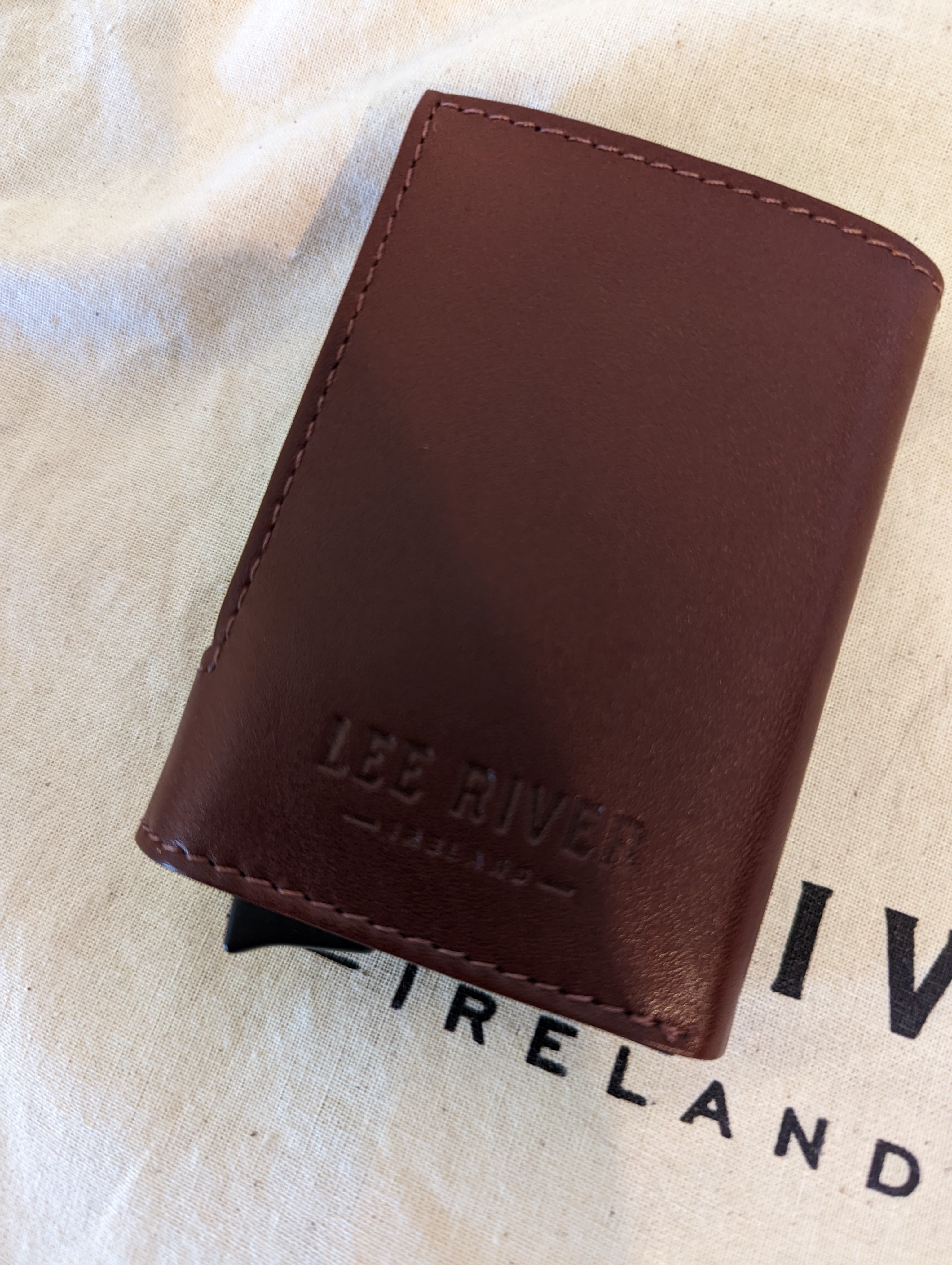 Leather Wallet RFID protected and secure handmade in Ireland -  keeps Credit Cards secure