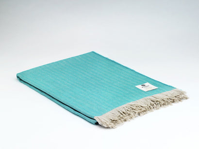 100% Irish Made Linen Throw woven in Donegal, Ireland 79" x 57" Cool feel Linen Blanket