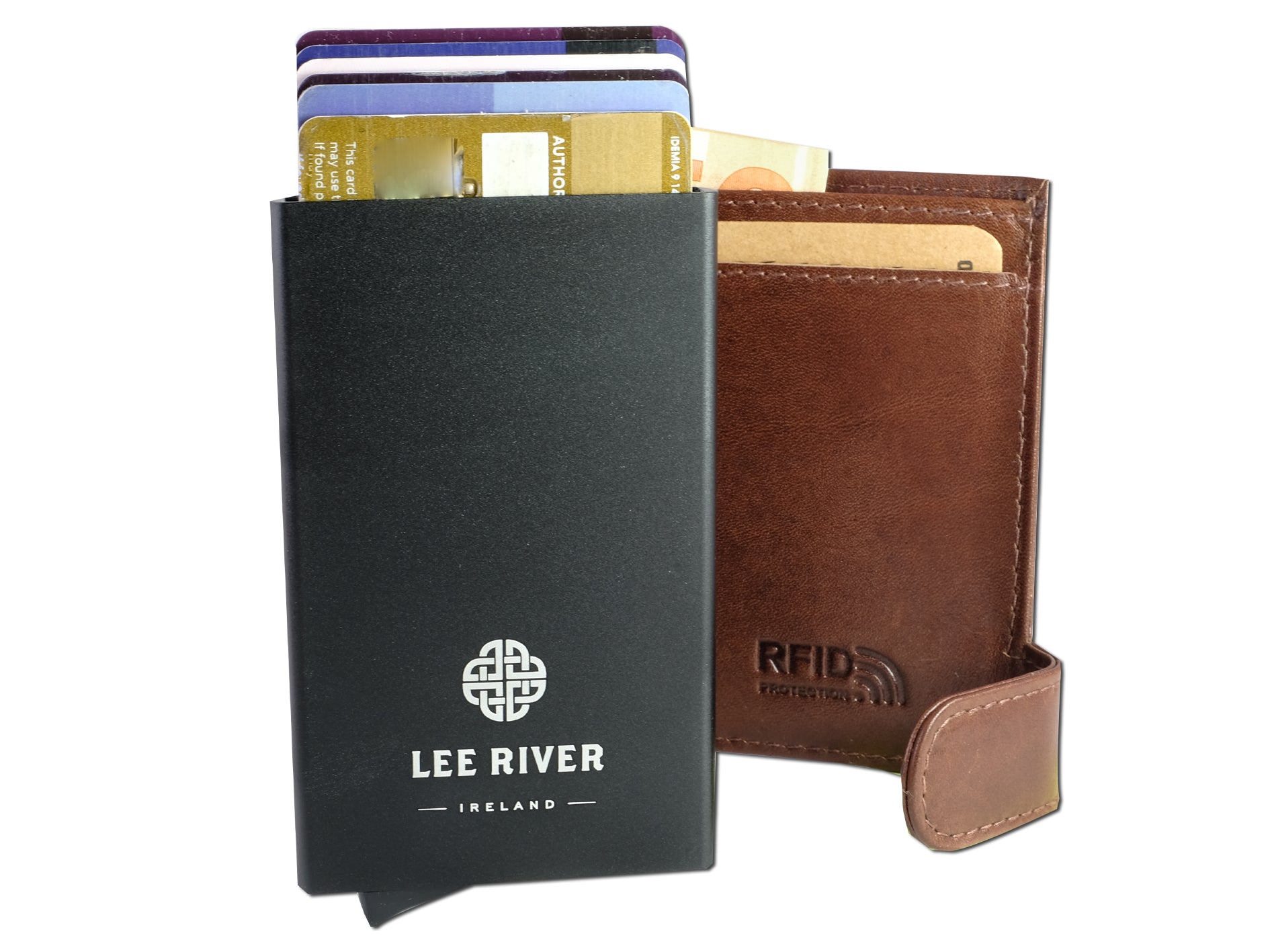 Leather Wallet RFID protected and secure handmade in Ireland -  keeps Credit Cards secure