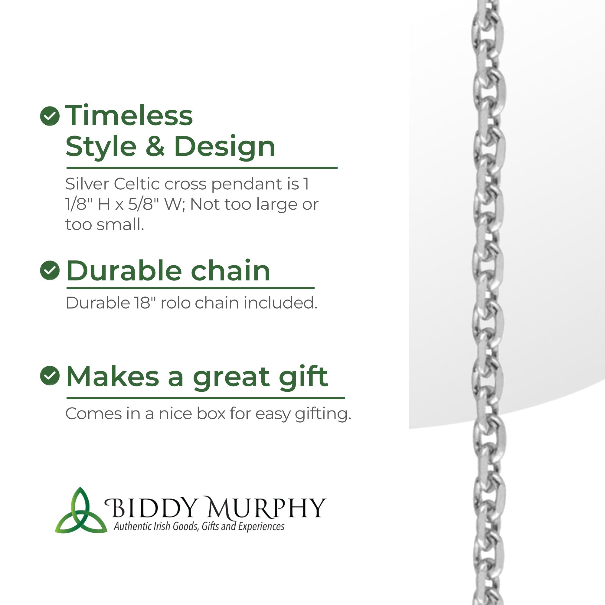 Exquisite Two-Sided Celtic Cross Necklace - Crafted in Ireland