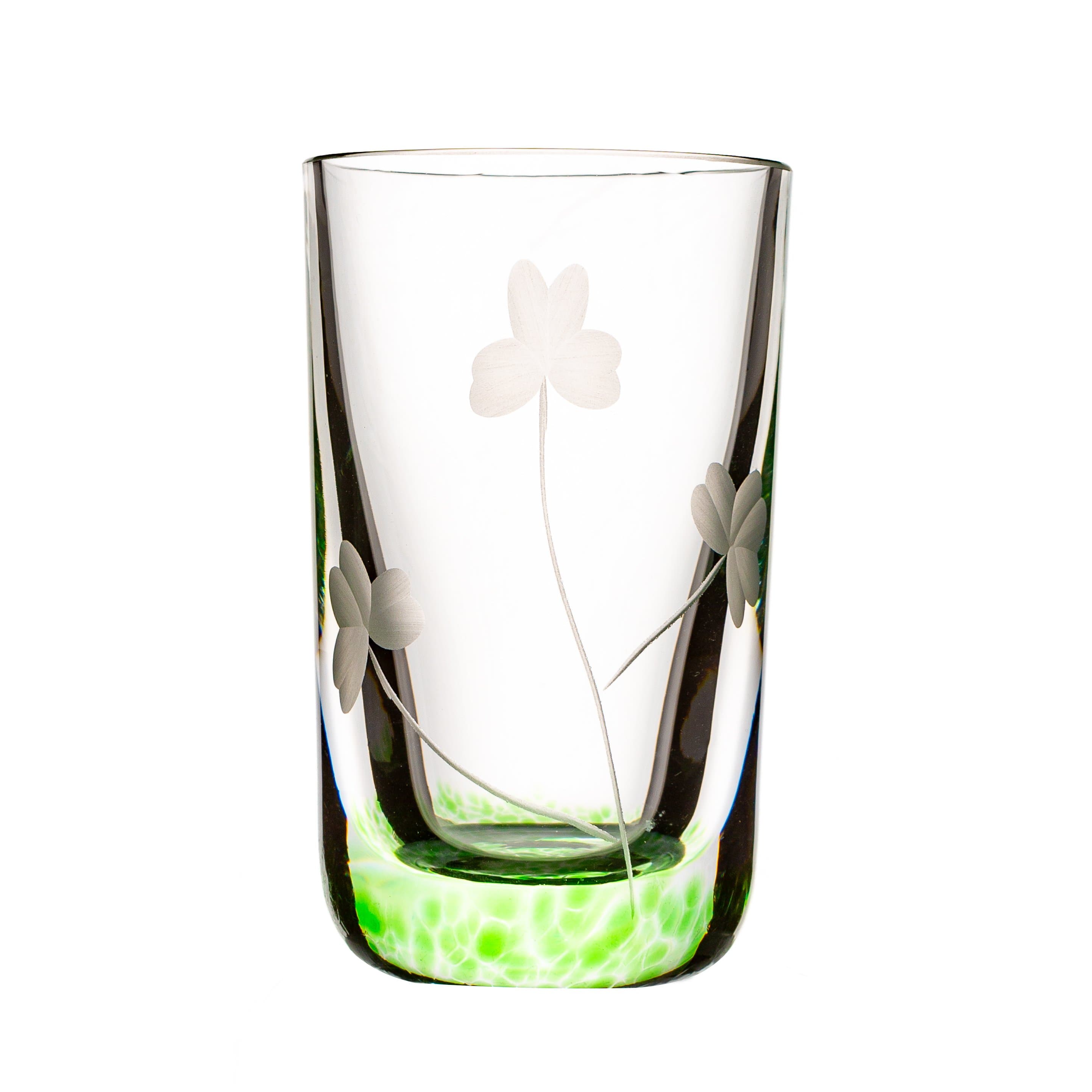 Shamrock Shot Glass Hand Crafted Mouth Blown Irish Glass Irish Gift Handcrafted by Our Maker-Partner in Co. Waterford Ireland