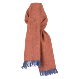 Men's Warm Winter Scarf, 100% Wool, Classic Herringbone, Made in Ireland