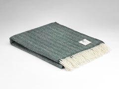 100 % New Wool Throw Blanket Made in Donegal Soft Feel in Herringbone Pattern in 4 Vibrant colors