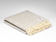 100 % New Wool Throw Blanket Made in Donegal Soft Feel in Herringbone Pattern in 4 Vibrant colors