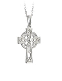Exquisite Two-Sided Celtic Cross Necklace - Crafted in Ireland
