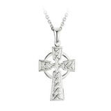 Irish Men's Silver Celtic Cross Necklace