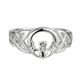 Eternal Love: Sterling Silver Celtic Knot Claddagh Ring