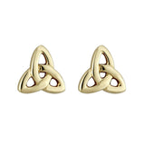 14K Celtic Knot Earrings Trinity Studs Gold by Our Maker-Partner in Co. Dublin