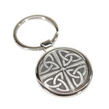 Irish Trinity Knot Keychain: Stainless Steel & Pewter Beauty