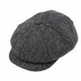 Irish Newsboy Cap Extended Peak Vintage Style Made of Irish Tweed