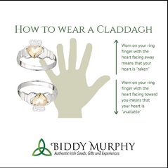 Biddy Murphy Claddagh Ring for Men - Real Sterling Silver with Fine Details - Irish Friendship Ring - Love, Friendship, Loyalty, Engagement, Marriage, Wedding - Celtic Jewelry for a Man By Our Maker-Partner in Co. Wicklow