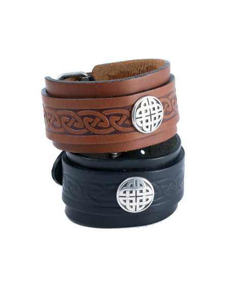 Irish Bracelet Leather Cuff & Buckle Made In Ireland | Biddy Murphy ...