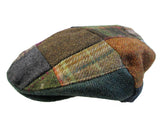 Irish Patchwork Flat Cap - Exclusive 100% Irish Wool Tweed - No Two Alike