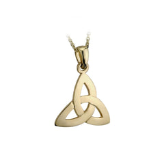 Trinity Knot Necklace 10K Yellow Gold Made in Ireland by Our Maker-Partner in Co. Dublin