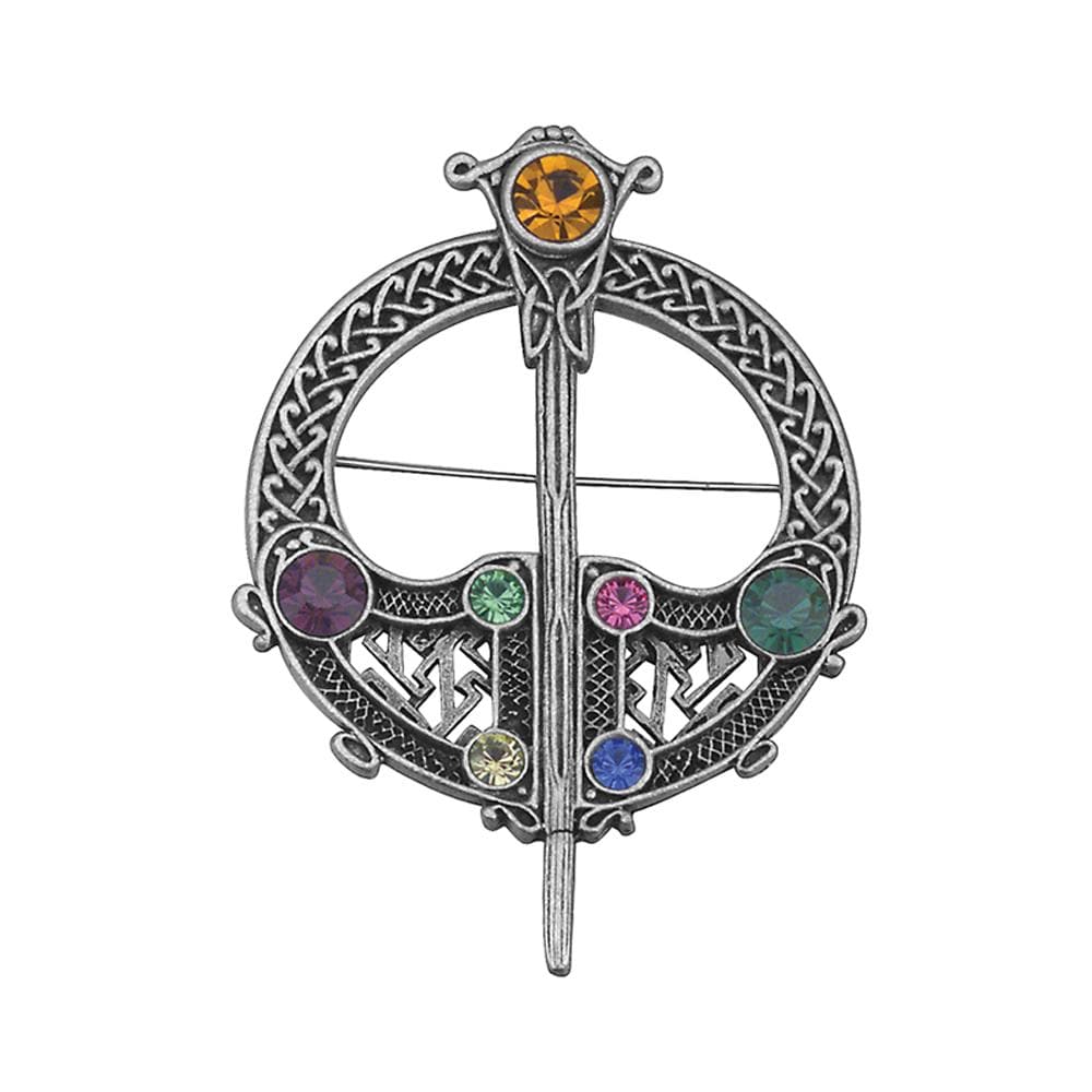 Tara Brooch Pin Large Rhodium Plated Irish Made Biddy Murphy Biddy Murphy Irish Gifts